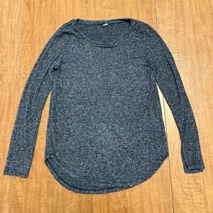 Old Navy Women's Long-Sleeve Plush-Knit Top - Charcoal Heather
